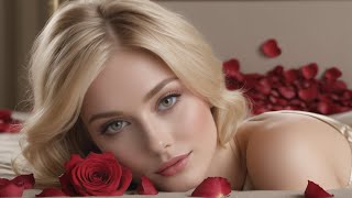 4K AI [Lookbook] Girl - 💖💥 Blonde Lingerie Romantic Evening