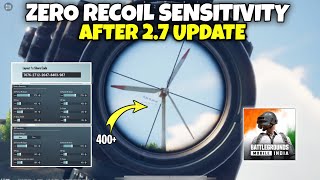 NEW BEST 2.7 NEW UPDATE | ZERO RECOIL SENSITIVITY & 3 FINGER CONTROL CODE PUBG/BGMI