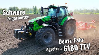 Deutz-Fahr 6180 TTV im Acker-Check: Schwere Zugarbeiten / 4 Meter Mulchgrubber 30 cm tief