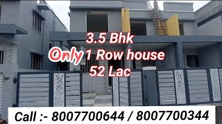 3.5 BHK Corner Row Bunglow Nashik | call 8007700644,8007700344 | Row House in Nashik For Sale