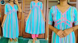 आलिया कट कुर्ती कैसे बनाएं/treandy Aliyacut frock/meeshostyle kurti/Instagram trending aliacut kurti