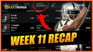 DRAFTKINGS NFL DFS Week 11 Fantasy Football Recap