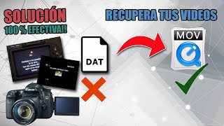 Cómo RESCATAR video de archivo .DAT (Error de cámaras DSLR)