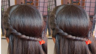 Unique braid Hairstyle for medium&Short Hairstyle| Simple Hairstyle tutorial for girls| #trending