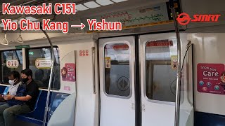 North South Line | SMRT Kawasaki Heavy Industries C151 - 121/122 - Yio Chu Kang → Yishun