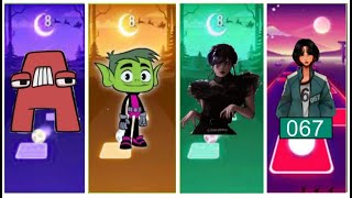 Alphabet lore vs Wednesday vs Teen titans go vs Squid game