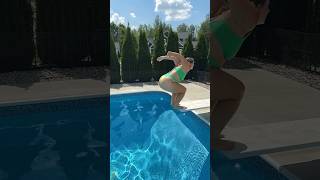 High Backwards Dive into the Dirty Swimming Pool #shorts