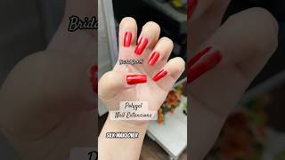 #Bridal #Red❤️ #Glossy #Polygel #NailExtensions #DIY #Relatable #Makeup #NailArt #Extensions #Shorts