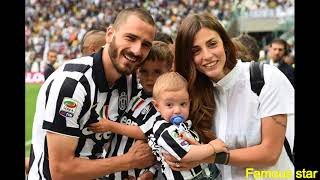 football player leonardo bonucci his wife and his children