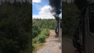 Cumbres and Toltec 484 Steam Train Whistles, Wheelslips and Fills Up With Water!