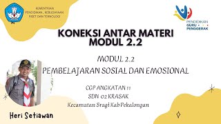 KONEKSI ANTAR MATERI MODUL 2.2 PEMBELAJARAN SOSIAL DAN EMOSIONAL