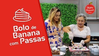 Como fazer Bolo de Banana com Passas | Receitas Saudáveis D'Casa