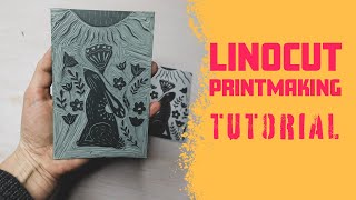 Linocut Printmaking Tutorial // Trying New Art Medium // Block Printing At Home