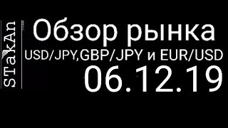 Обзор рынка форекс сегодня 06.12.19. GBP/JPY, EUR/USD, USD/JPY