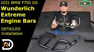 BMW F750GS F850GS Lower Crash Bars Installation (Wunderlich Engine Bars) DETAILED STEP BY STEP DIY