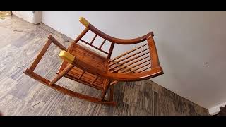 Solid Teak WooD Rocking Chair.