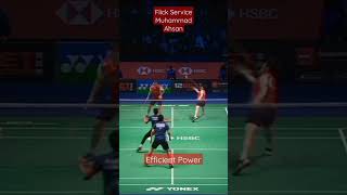 Flick Sevice Muhammad Ahsan #video #viral #badminton #hobibulutangkis #allengland