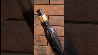 Zenvista Packaging : |ZMK26| Black Color Bottle With Gold Plated Black Dispenser Pump-200ml