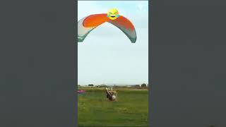 Capotagem no pouso de paramotor