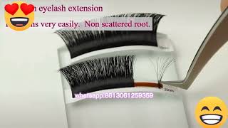 Wholesale individual lashes extensions classic and fast fan logo custom manufacturer