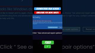 FIX FOR CROWDSTRIKE BLUE SCREEN ERROR ✅ #crowdstrike #bsod #bluescreenerror #windows10 #windows11