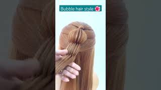 bubble hair style 🌺#hairstyle#ponies#hairartists#makeupartist#shorts#shortsvideo