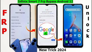 Infinix Smart 7 Frp Bypass (X6515) Android 12 Bypass Google Account Verification After Reset 2024