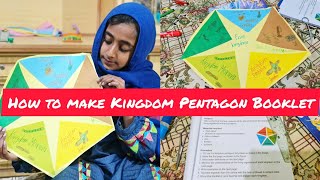 Making science model of five kingdom syste/how to make Kingdom pentagon booklet for five class 2022