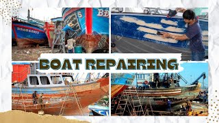 TRAWLER BOAT REPAIRING//TRAWLER BOAT COLD STORE REPAIRING//TRAWLER BOAT COLD STORE FIBERING//