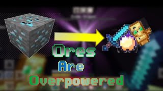 Minecraft but ores are overpowered.!!Killing ender dragon .!.