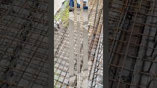 Floor reinforcement, preparation for concrete pouring. Concreting the floor.