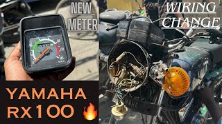 Yamaha Rx100 new wiring🔥|| New meter install💰|| Modified rx100 & rx135