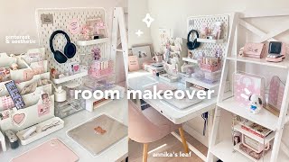 room & desk makeover 📂🧸 cozy pinterest aesthetic, 15-min daily makeup, back to school q&a, etc!