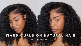 How to Wand Curls on Natural Hair | 6 Month Update Curly Clip Ins ft. Curlsqueen