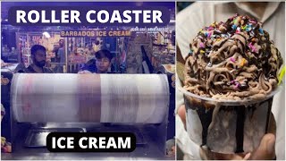 Amazing Roller Coaster Fruit Ice Cream | Pakistan Street Food | Pakistani Vlogs