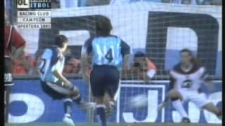 Racing 1 Chacarita 0 Apertura 2001 (Relato german Sosa)