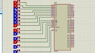 Proteus PPI 8255 con 74ls138