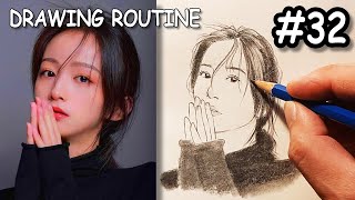 Mastering Drawing Techniques with Loomis Method - Drawing Routine #32