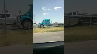 car wreck car gets towed hwy 80 Odessa/Midland tx July 2024