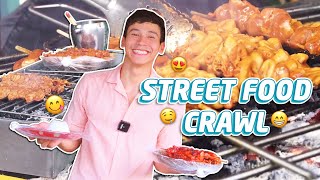 EATING FILIPINO STREET FOOD! (ANG MGA PABORITO NATING IHAW-IHAW) | Enchong Dee