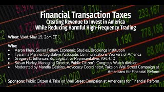 Financial Transaction Taxes Roundtable Talk