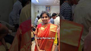 Pt 2: my wedding saree selection - Trial vs Marriage day #wedding #weddingsarees