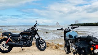 Ride to St kilda Adelaide .Harley Davidson &Royal Enfield classic500