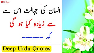 Insan Ki Jahalat Iss Se Ziyada Kiya Hogi Ke / Deep Quotes In Urdu / Best Urdu Quotes