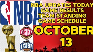 NBA Preseason Game Results today|            October 13,2024