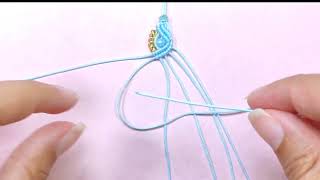 Cómo hacer pulsera de hilo estilo Árabe con Muranos Tutorial