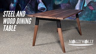 Steel and Wood Dining Table