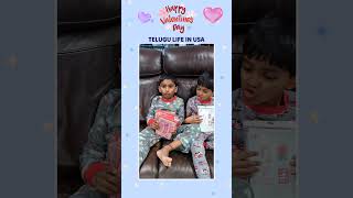 Valentine's Day Card Craze: Kids Spread Love in Schoo II Telugu Life In USA , USA Telugu vlogs