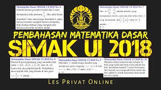 #SIMAKUI                        Pembahasan Matematika Dasar SIMAK UI 2018 || Kode 638 || No 6 s.d 10