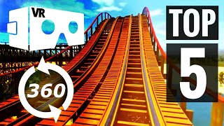 🎢 VR 360 Video Top 5 Roller Coaster Rides 4K Virtual Reality Compilation #3DVR360VIDEOS #360video